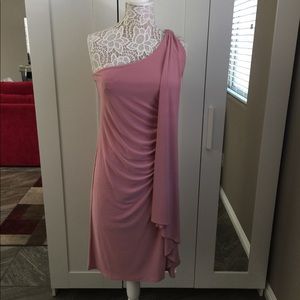 Blush One Shoulder Dress
